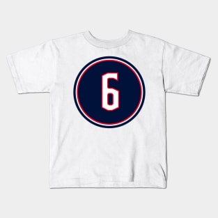 Adam Clendening Number 6 Jersey Columbus Blue Jackets Inspired Kids T-Shirt